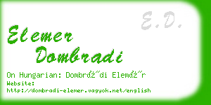 elemer dombradi business card